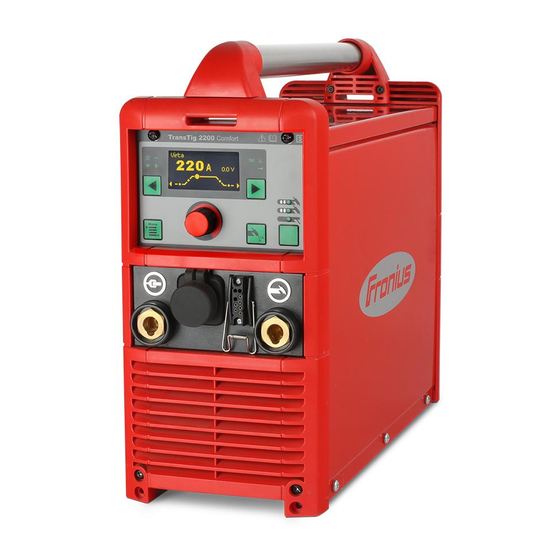 User Manuals: Fronius TransTig 2200 Comfort Machine