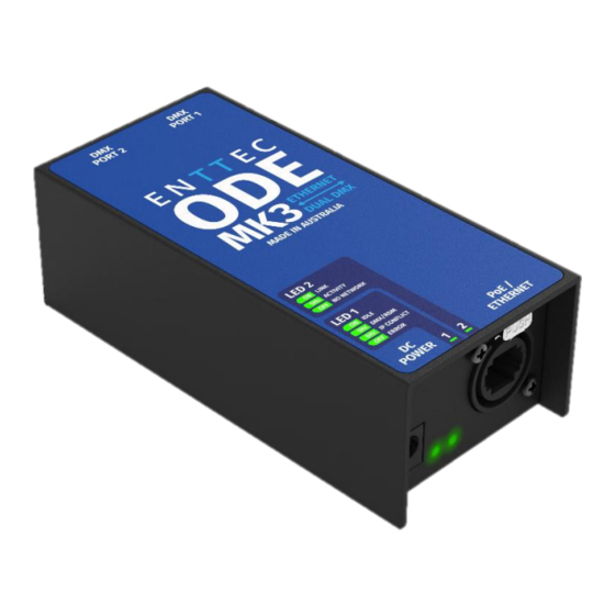 Enttec ODE MK3 User Manual
