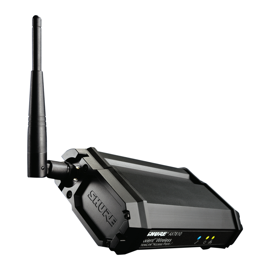 Shure AXT610 - ShowLink Access Point Manual