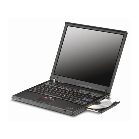 Lenovo ThinkPad T40 Käyttö Ja Vianmääritys
