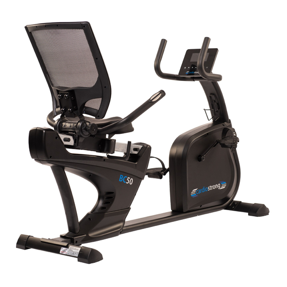 CARDIOSTRONG CST-BC50 Assembly And Operating Instructions Manual