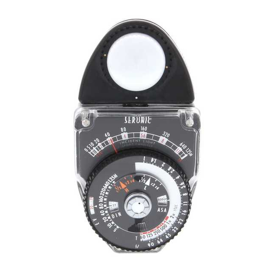 Sekonic L-398 Operating Instructions Manual