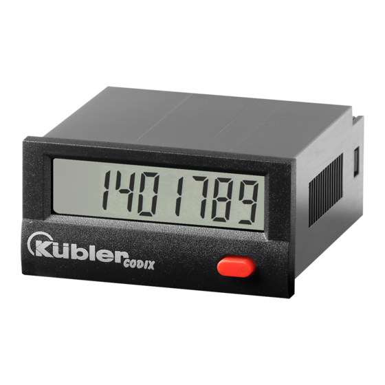 Kübler Codix 140 Manual