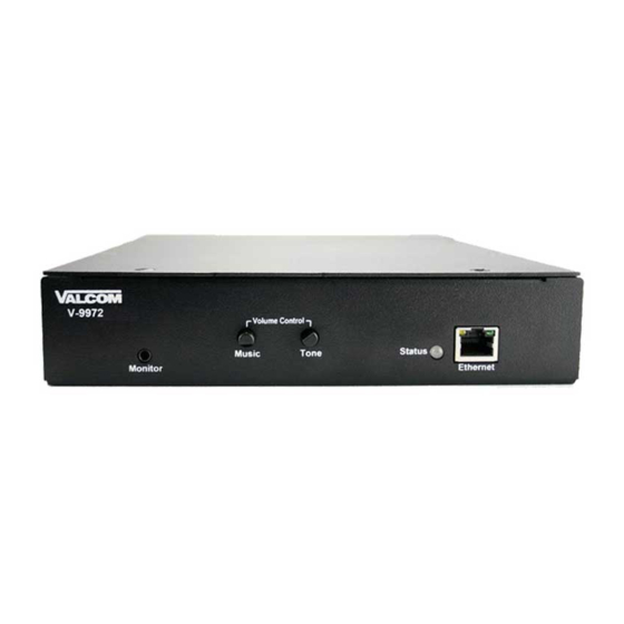 Valcom V-9972 Configuration Manual