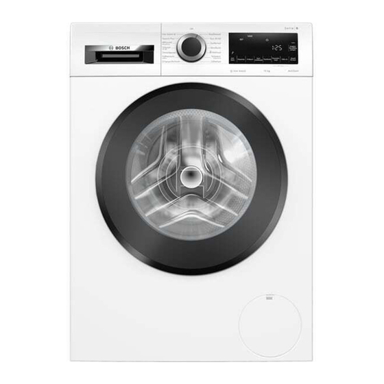 Bosch WGG254ZPGR Washing Machine 10kg Manuals