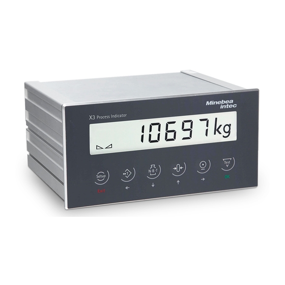 Minebea Intec X3 Process Indicator PR 5410 Instrument Manual
