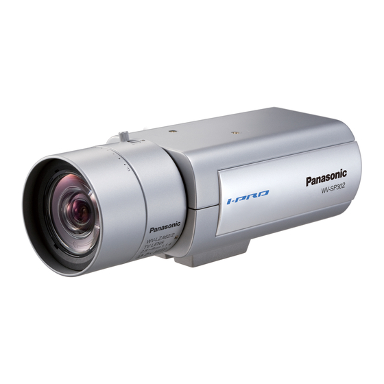 Panasonic WV-SP306 Installation Manual