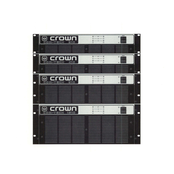 Crown Com-Tech 210 Reference Manual