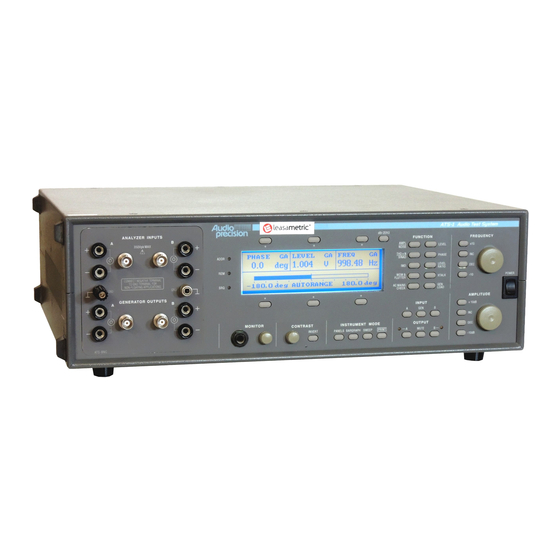 Audio Precision ATS-1 Access User Manual