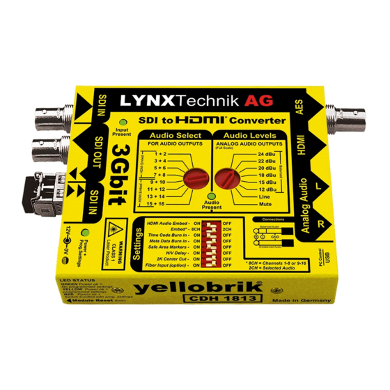 Lynx yellobrik CDH 1813 Quick Reference