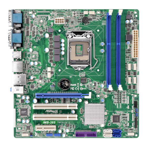 ASROCK IMB-385 Jumpers And Headers Setting Manual