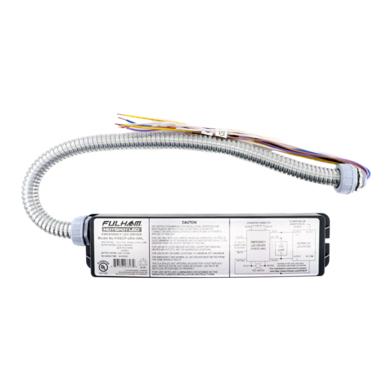 Fulham Hotspot FHSCP-UNV Series Installation And Operation Instructions Manual