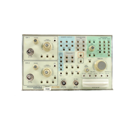 Tektronix 7D20 Operator's Manual