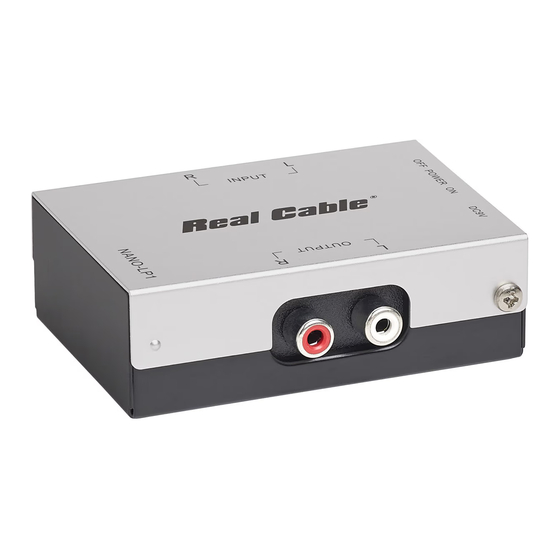 Real Cable NANO-LP1 Quick Start Manual