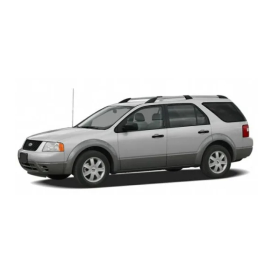 Ford 2005 Freestyle Quick Reference Manual