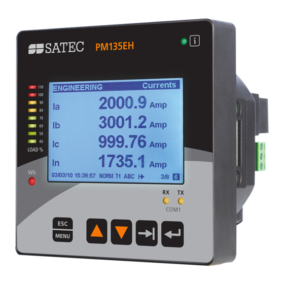 Satec PM135 Quick Start Manual