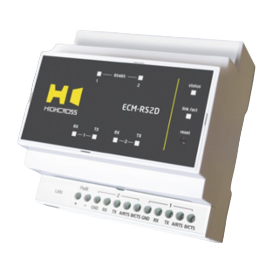Highcross ECM-RS2D Quick Reference Manual