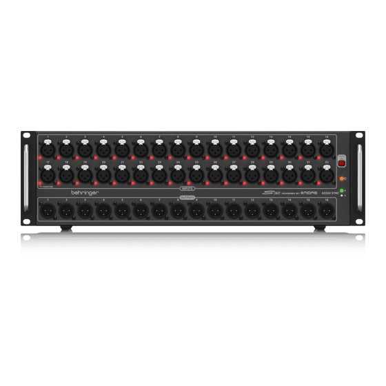 Behringer S32 Quick Start Manual