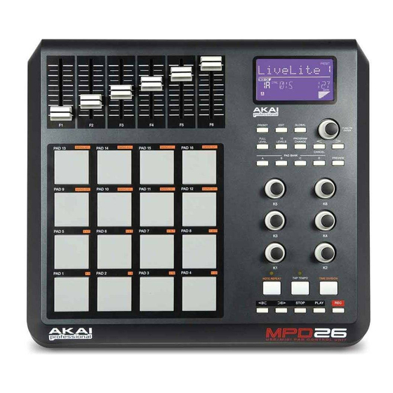 Akai MPD26 Manual