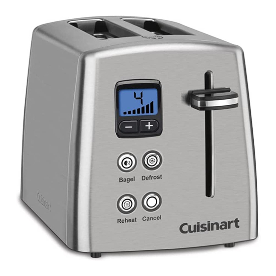 Cuisinart Countdown Classic 2-Slice Toaster CPT-415 Instruction Booklet