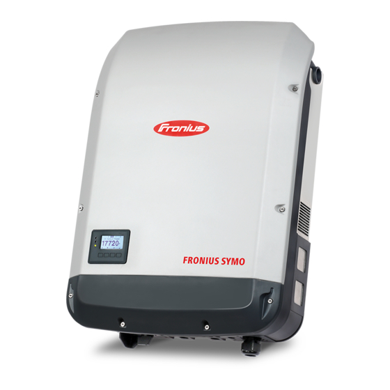 Fronius Symo 10.0-3-M Quick Start Manual