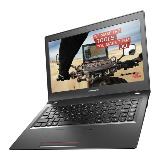 Lenovo E31-80 Safety, Warranty, And Setup Manual