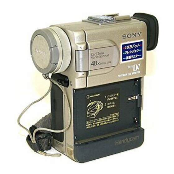 Sony Handycam Vision DCR-PC10 Operating Instructions Manual