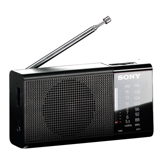 Sony ICF-P36 Operating Instructions