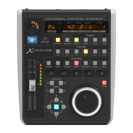 Behringer X-TOUCH ONE Quick Start Manual