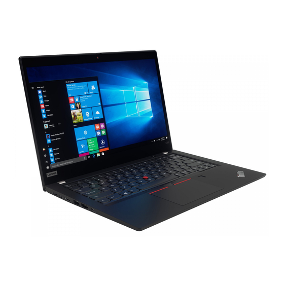Lenovo ThinkPad X395 Setup Manual