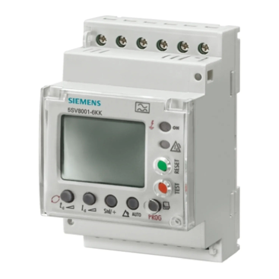 Siemens BETA 5SV8 001-6KK Operating And Mounting Instructions Manual