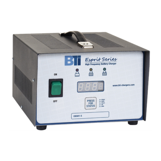 User Manuals: BTI Esprit Series Battery Charger