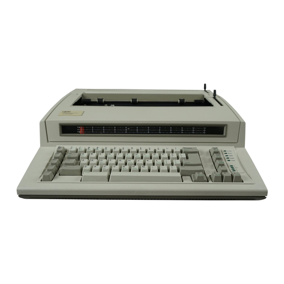 IBM Wheelwriter II Series Operator's Manual