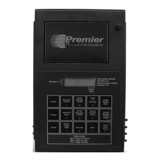 PREMIER TECHNOLOGIES ISP 4500 Quick Start Manual