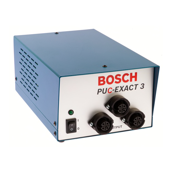 Bosch PUC-EXACT 1 Manuals