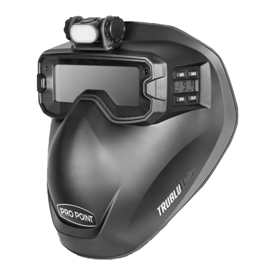 PROPOINT TRUBLU LOPRO Welding Mask Manuals