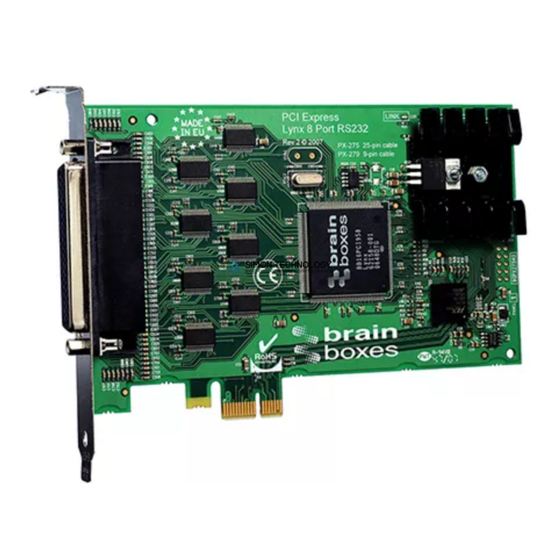 Brainboxes Quad Port RS232 Introduction Manual