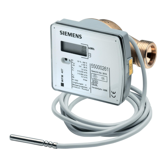 Siemens WFM407 series Manuals
