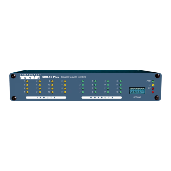 User Manuals: Broadcast Tools SRC-16 Plus Interface