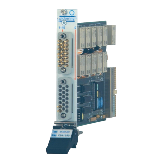 Pickering 40-660A-001 Quick Start Manual