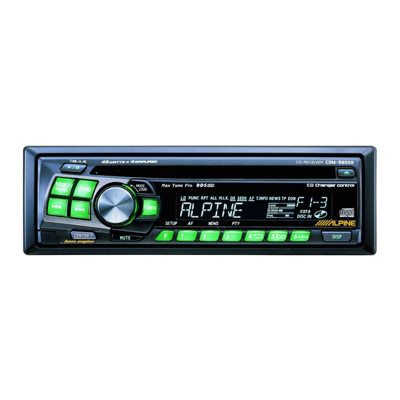 Alpine CDM-9807R Owner's Manual
