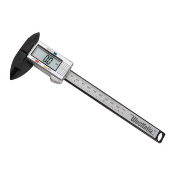 Westfalia 81 15 30 Digital Caliper Manuals