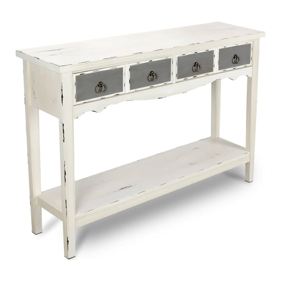 User Manuals: Belleze 014-HG-40001 White Console Table