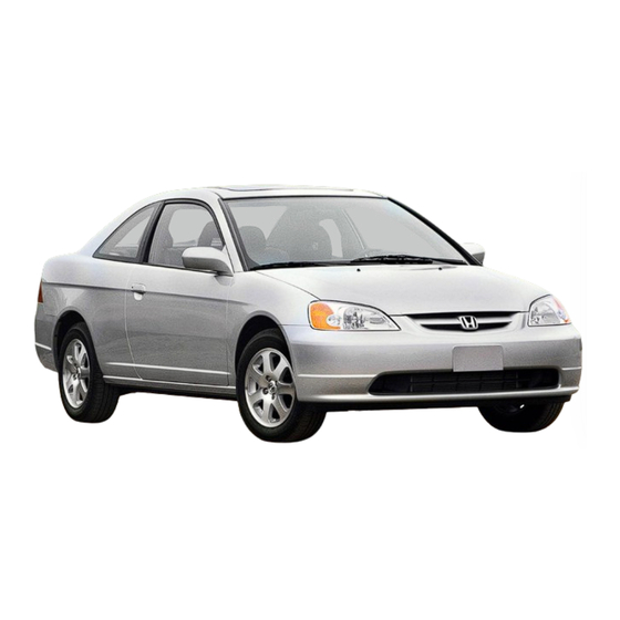 Honda Civic 2001 Instructions