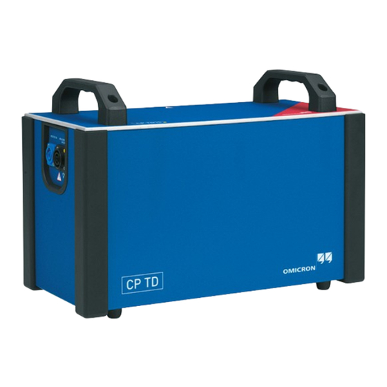 Omicron CP TD12 User Manual