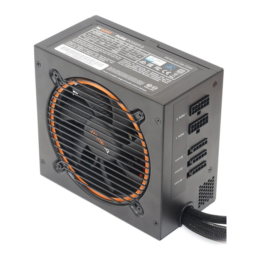 be quiet! Pure Power 9 700W CM/600W CM/500W CM - Power Supply Manual