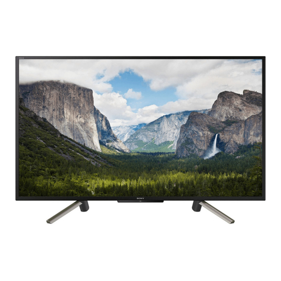 Sony Bravia KDL-50WG6 Series Reference Manual
