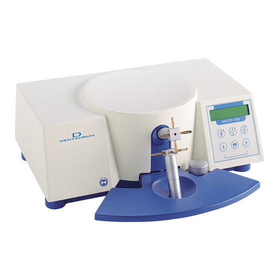 DENTAURUM Master 3000 Instructions For Use Manual