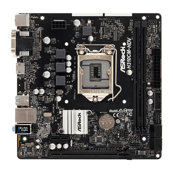 ASROCK H310CM-HDV User Manual