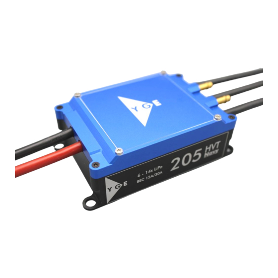 YGE OPTO 205 HVT Quick Start Manual